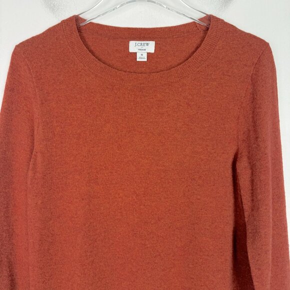 J. Crew Factory Cotton-Wool Blend Teddie Sweater Crewneck Clay Size Small S EUC - Picture 2 of 8